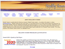 Tablet Screenshot of healthysummit.org